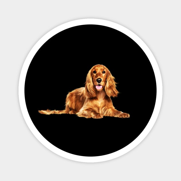 Cocker Spaniel dog, Love Cocker Spaniel dogs Magnet by logiamerch